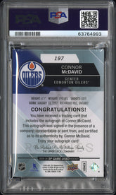 2015 SP Game Used Connor McDavid #197 Rookie Autograph Auto SSP /5? PSA 6